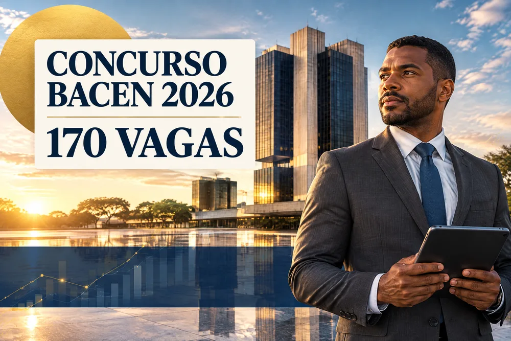 Concurso BACEN 2026: 170 vagas e banca até outubro
