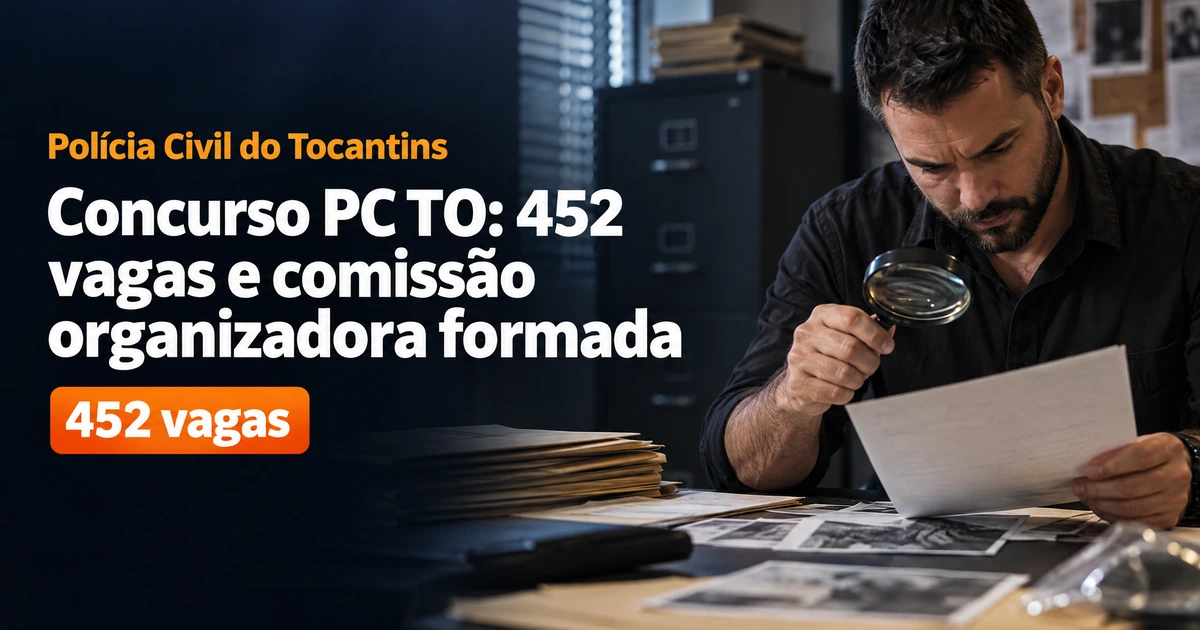 Concurso PC TO: 452 vagas e comissão organizadora formada